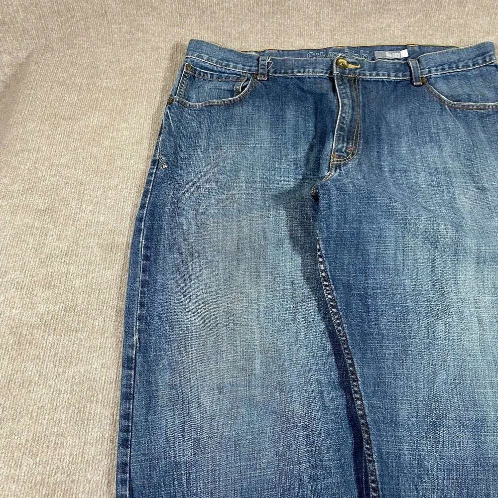 Levis Silvertab Jeans Mens 41x30 Baggy Fit Dark Wash Blue Denim Faded Skater Y2K
